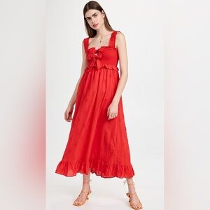 Farm Rio 3D Pineapple Red Maxi Dress XL